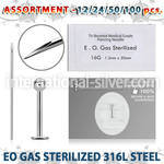 sset03 professional piercing kit steel labrets needles