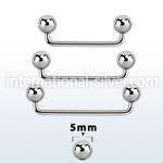 sudb5 straight barbells surgical steel 316l surface piercings