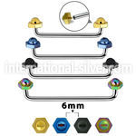 sudita6 straight barbells anodized surgical steel 316l surface piercings