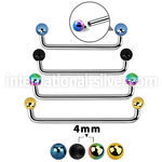 suditb4 straight barbells anodized surgical steel 316l surface piercings