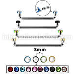suditjf3 straight barbells anodized surgical steel 316l surface piercings