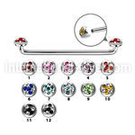 sudtaf5d straight barbells surgical steel 316l surface piercings