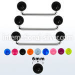 sudvb6 surface piercing surgical steel 316l with acrylic parts surface piercings