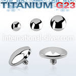 tag flat dome shaped titanium g23 dermal anchor top part