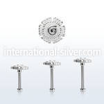 tlb39 steel tragus labret w a plain flower upper part