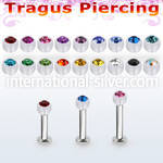 tlbajb3 316l steel tragus labret 16g w a 3mm bio flex jewel ball