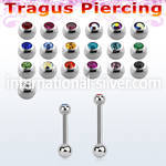 trg44 surgical steel barbells tragus piercing