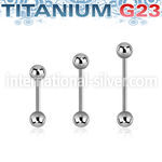 ubb20b3 titanium straight barbell 20g 3mm balls