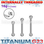 ubbeb25i titanium internal barbell balls