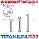 ubbeb2i titanium internal barbell 2mm balls