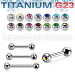 ubber91 titanium grade23 helix barbell press fit gem ball