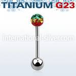 ubbfr5r straight barbells titanium g23 implant grade tongue