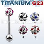 ubbfr6a straight barbells titanium g23 implant grade tongue