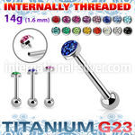 ubbinfr5c titanium barbell 14g flat ferido top ball internal