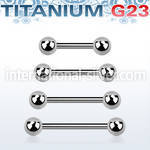ubbnpg straight barbells titanium g23 implant grade nipple