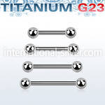 ubbnps straight barbells titanium g23 implant grade nipple