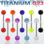ubbuv straight barbells titanium g23 with acrylic parts tongue