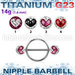 ubfnpe8 straight barbells titanium g23 implant grade nipple