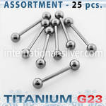ublk103 straight barbells titanium g23 implant grade tongue