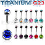 ubn2cg belly rings titanium g23 implant grade belly button