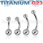 ubnb46 titanium curved barbell 14g titanium balls