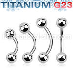 ubnb5 titanium curved barbell 14g two 5mm balls