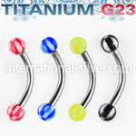 ubneck micro curved barbells titanium g23 with acrylic parts eyebrow