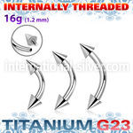 ubnecn3i titanium internal curved barbell 3mm cones