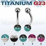 ubnfr6e belly rings titanium g23 implant grade belly button