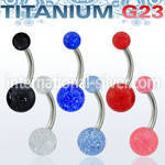 ubngt belly rings titanium g23 with acrylic parts belly button
