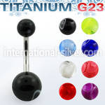 ubnmb belly rings titanium g23 with acrylic parts belly button
