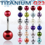 ubnpr belly rings titanium g23 with acrylic parts belly button