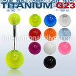 ubnuv belly rings titanium g23 with acrylic parts belly button