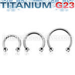 ucbb3 titanium horseshoe 14g two 3mm balls