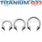 ucbcn4 titanium horseshoe 14g two 4mm cones