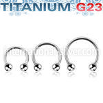 ucbeb4 titanium horseshoe 16g two 4mm balls