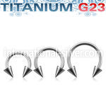 ucbecn4 titanium horseshoe 16g two 4mm cones