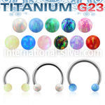 ucbeop3 titanium horseshoe 3mm synthetic opal balls