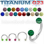 ucbfr3 titanium horseshoe 3mm multi gem balls
