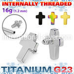 ucrin titanium g23 flat cross shape design top for bars