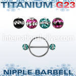 udfnpe5 straight barbells titanium g23 implant grade nipple