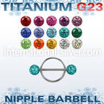 ufnpe5 straight barbells titanium g23 implant grade nipple