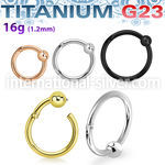 uhbcrbx pvd plating titanium 16g hinged captive bead ring