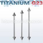 uindcn straight barbells titanium g23 implant grade 