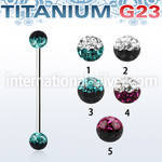 uinfr5e straight barbells titanium g23 implant grade 