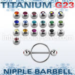 ujbnpe6 straight barbells titanium g23 implant grade nipple