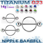 ujbnpe6 straight barbells titanium g23 implant grade nipple