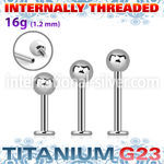ulbb4si titanium internal labret stud 4mm ball