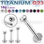 ulbhjb3 titanium 16g labret stud press fit half gem ball