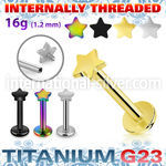 ulbin1 titanium labret internal threading 3mm star